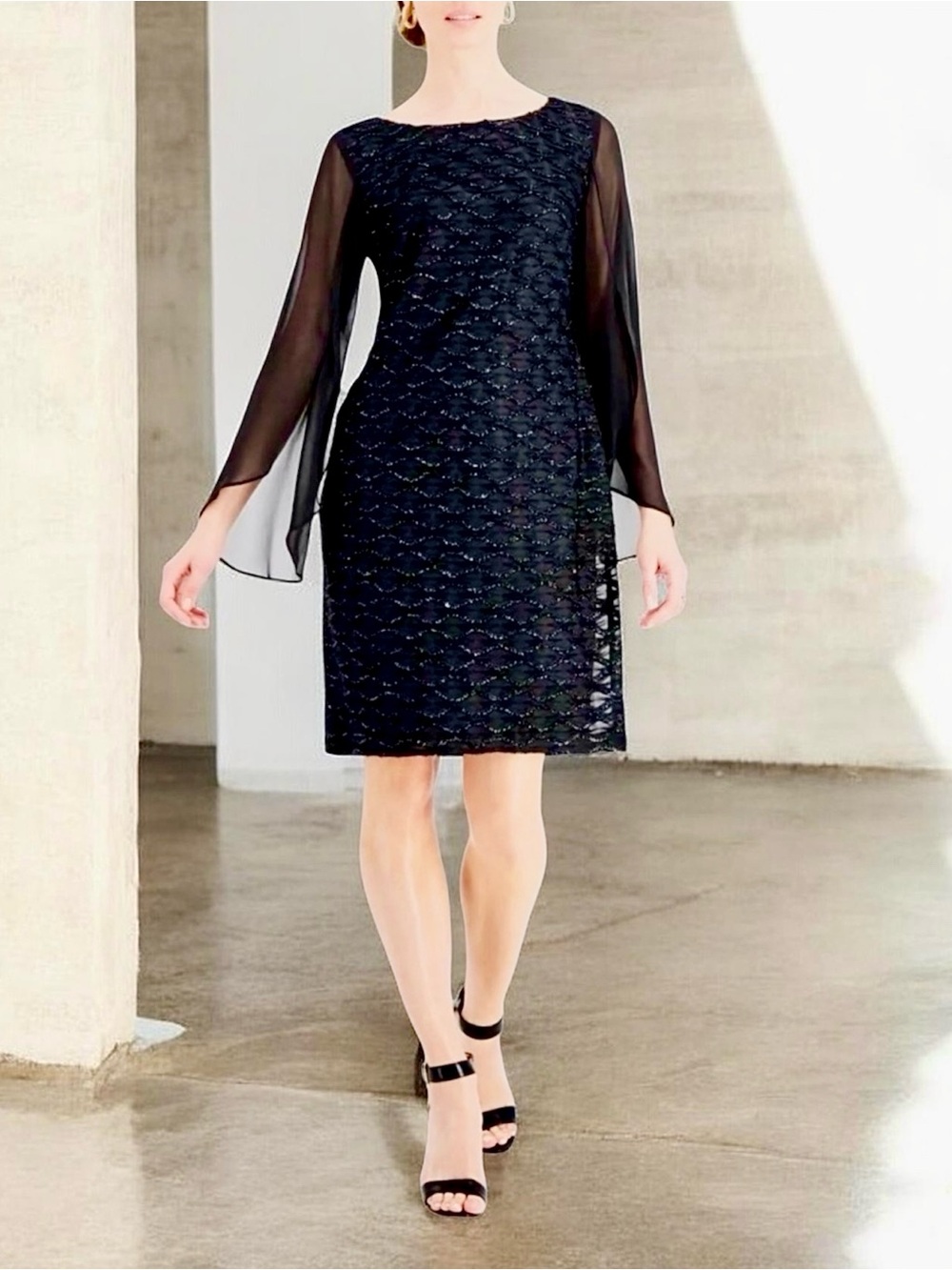 Connected Apparel Black Cocktail Dress